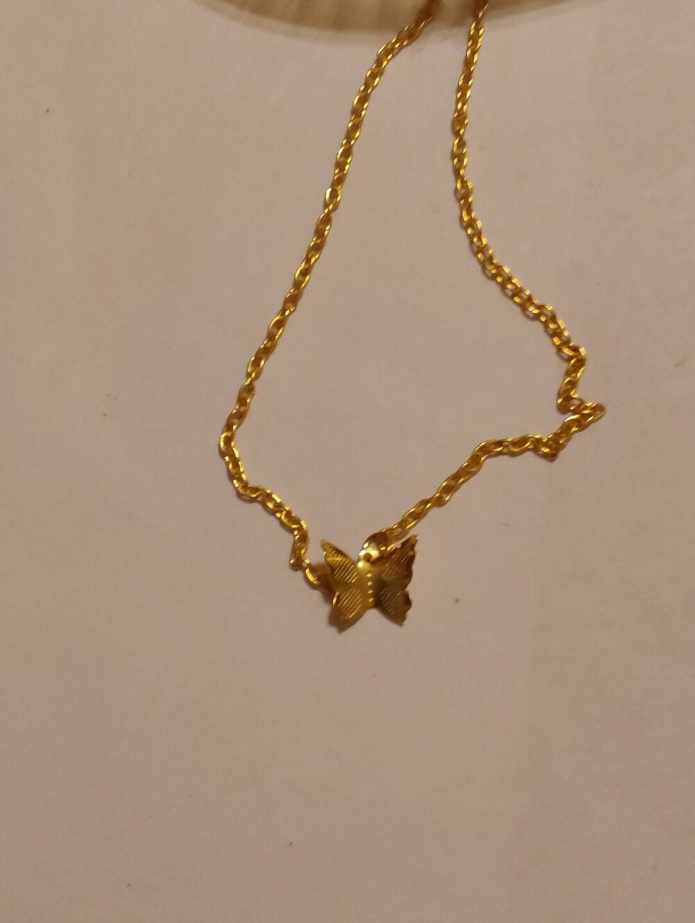 NWOT Butterfly Pendant On Goldtone 16-Inch Chain